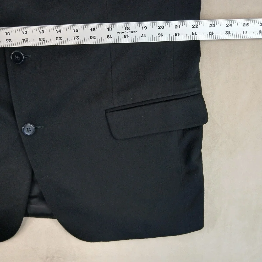 VTG Arnold Brant 44R Mens Blazer Sport‎ Coat 100% Cashmere 3 Button Black